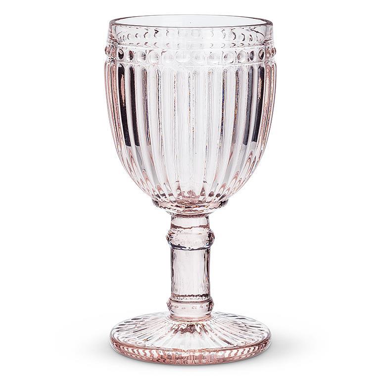 Dot & Panel Wine Glass - Pink