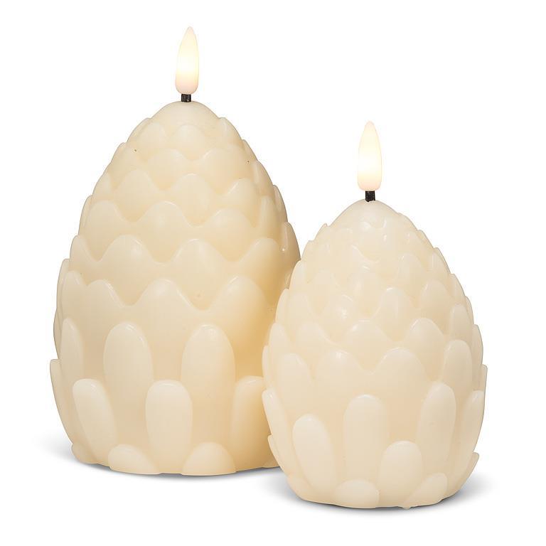 LED Pinecone Candles