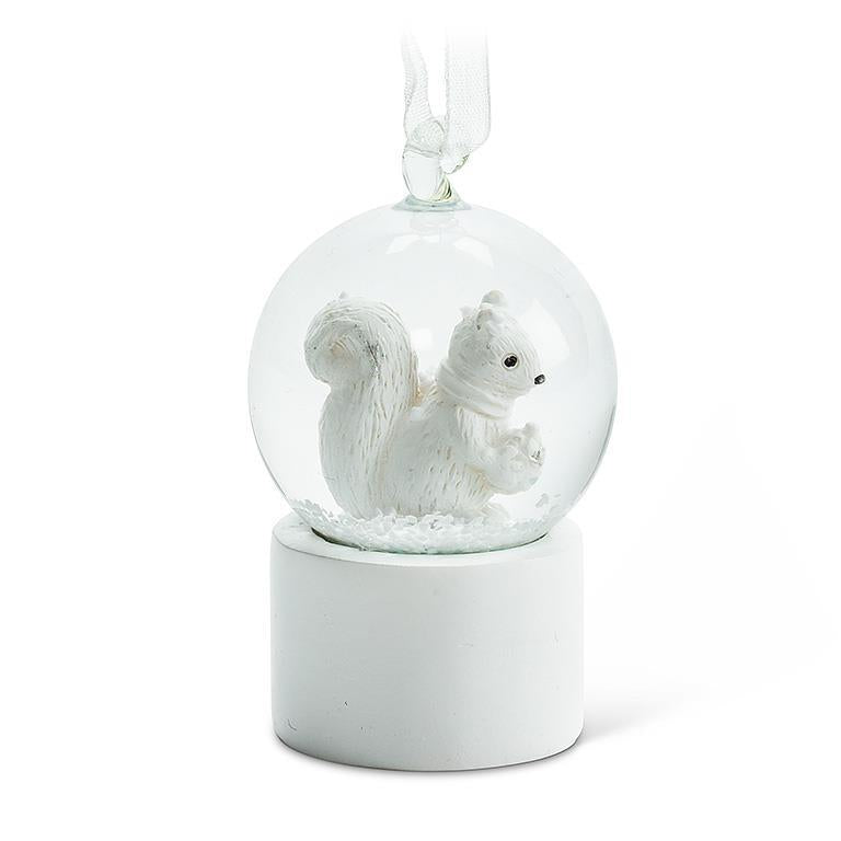 White Animal Snowglobe Ornament