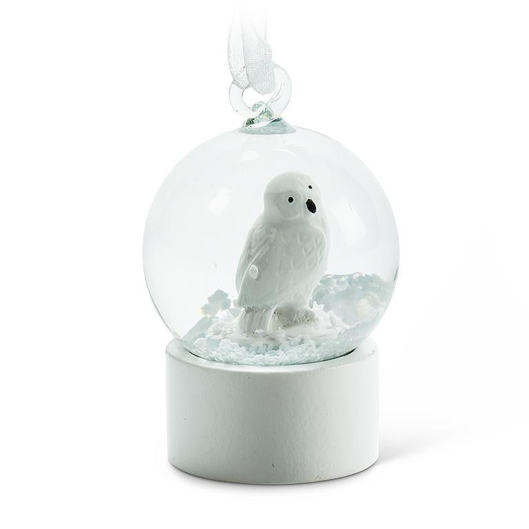 White Animal Snowglobe Ornament