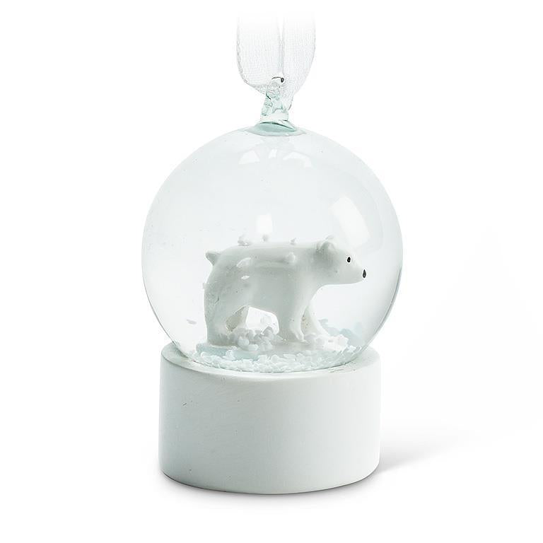 White Animal Snowglobe Ornament