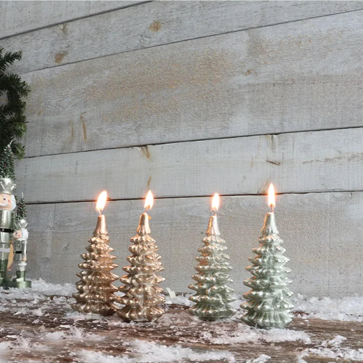 Tree Shaped Metallic Candles