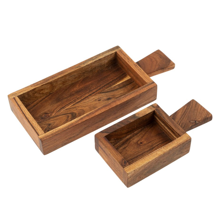 Soy Candle in Wooden Trove Tray