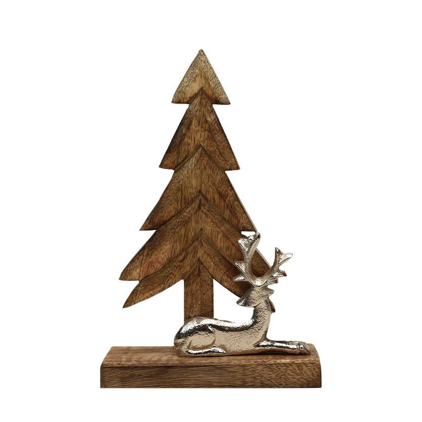 Wooden Tree with Deer