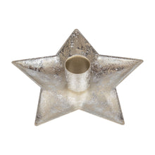 Load image into Gallery viewer, Gold or silver Foiled Metal Star Taper Table Piece
