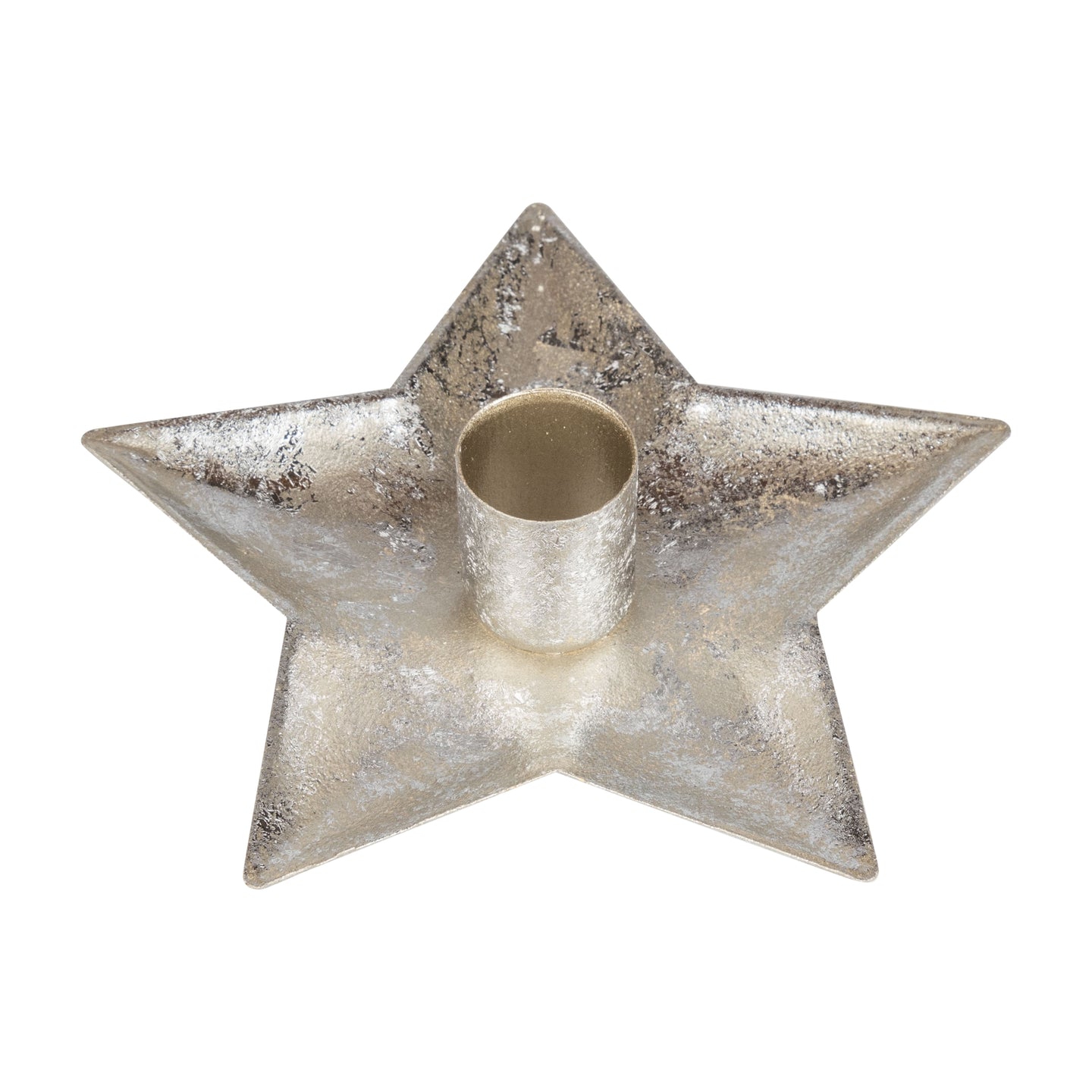 Gold or silver Foiled Metal Star Taper Table Piece