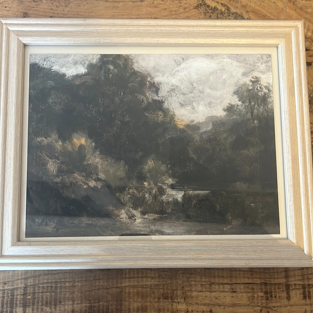 Vintage Framed Print - Down The River