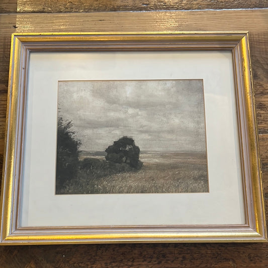 Vintage Framed Print - Open Fields