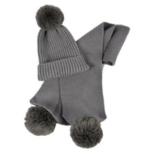 Load image into Gallery viewer, Scarf And Hat Faux Pom Set - Catherine Lillywhite&#39;s
