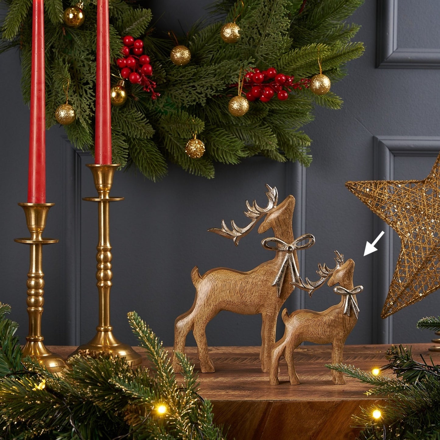 Wooden & Metal Reindeer