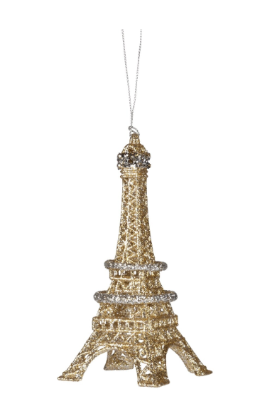 Acrylic Champagne Eiffel Tower Ornament