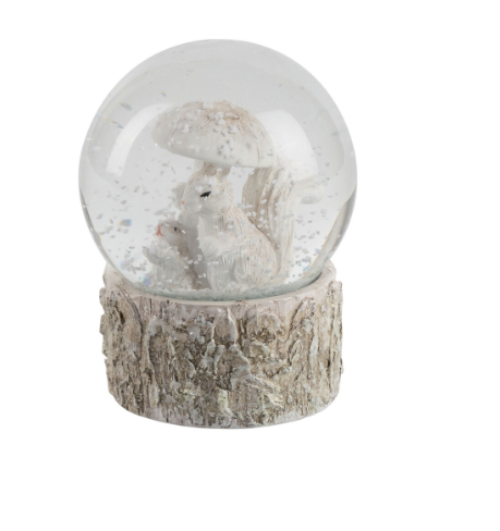 Squirrel Mushroom Snow Globe