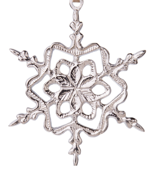 Silver Snowflake Ornament