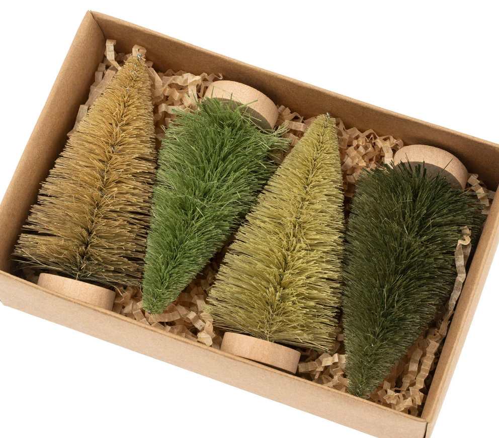 Bottle Brush Tree Sets Four