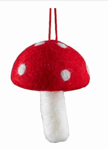 Wooly Mushroom /Toadstool Ornament