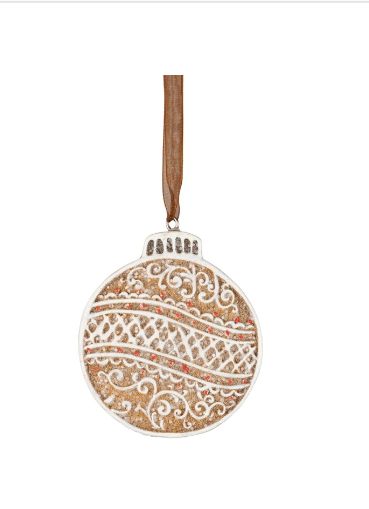 Resin Gingerbread Christmas Ball Ornament