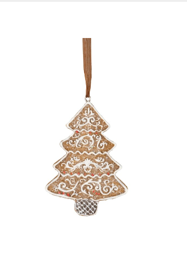 Resin Gingerbread Christmas Tree Ornament