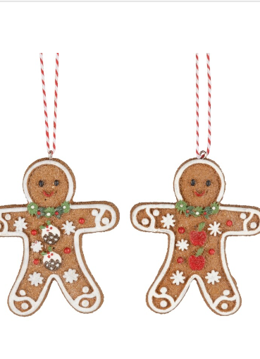 Two Assorted Resin Gingerbread Men Ornament