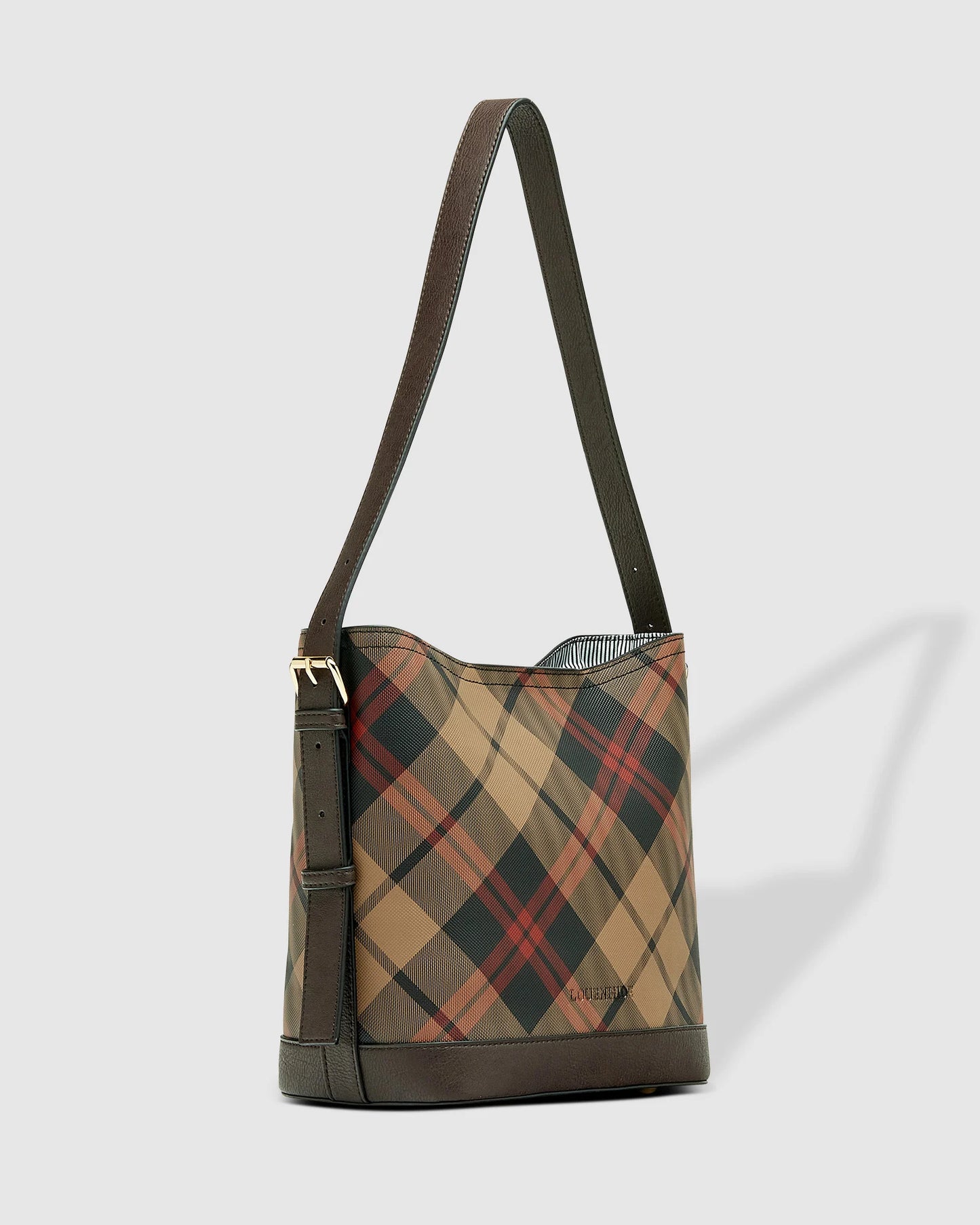 Abbey shoulder bag purse Louenhide plaid vegan