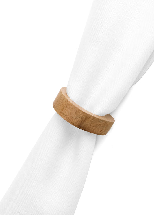 Set of Four Wooden Napkin Rings