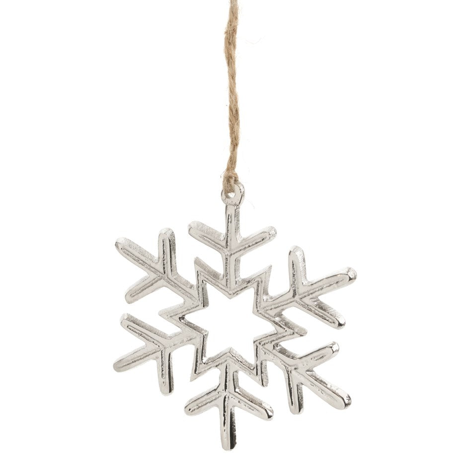 Silver Snowflake Ornament