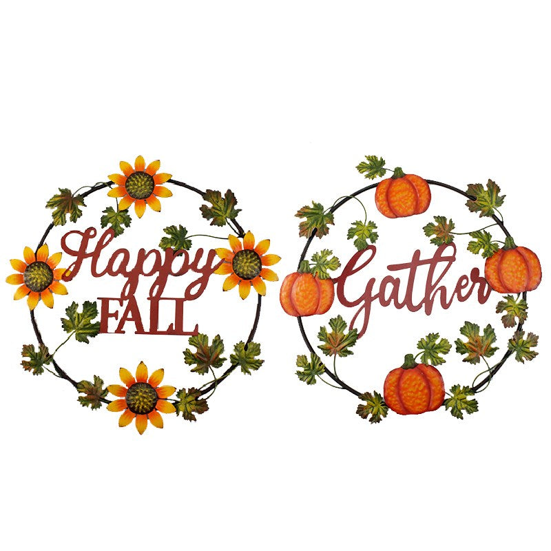 Happy Fall and Gather - metal signs