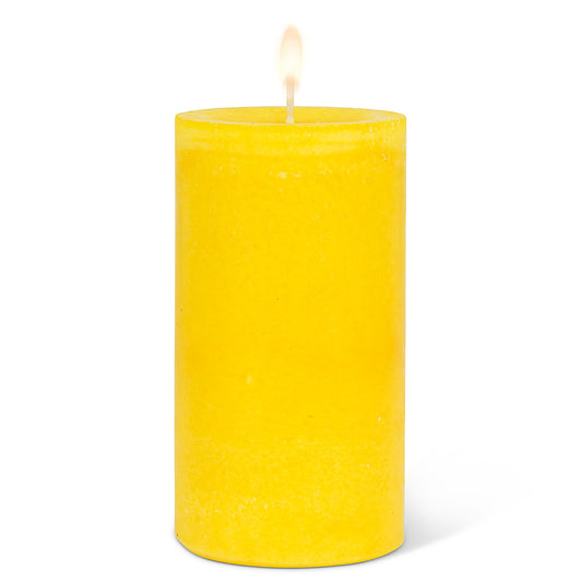 Yellow Pillar Candle Medium 5"H