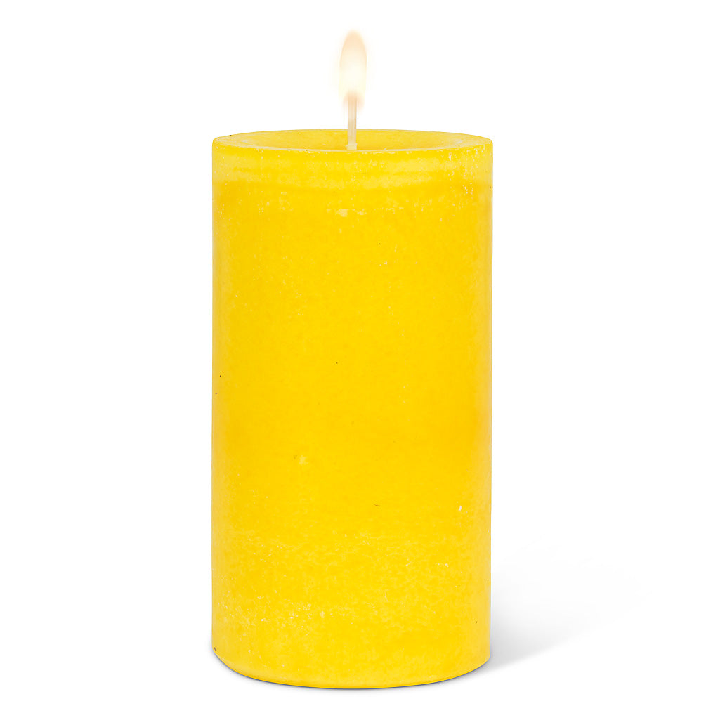 Yellow Pillar Candle Medium 5