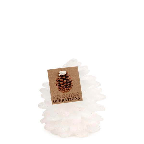 Glitter Pinecone Candle