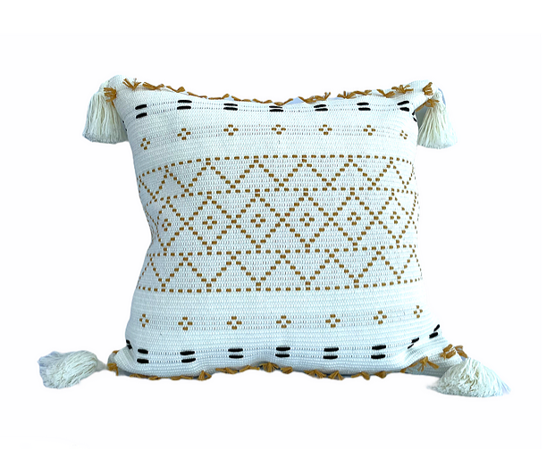 Yellow And Beige Pillow