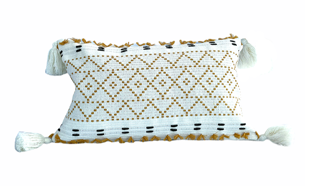 Yellow And Beige Pillow