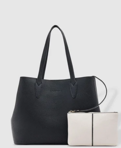 Chicago Tote Bag Louenhide Purses Vegan Leather Black