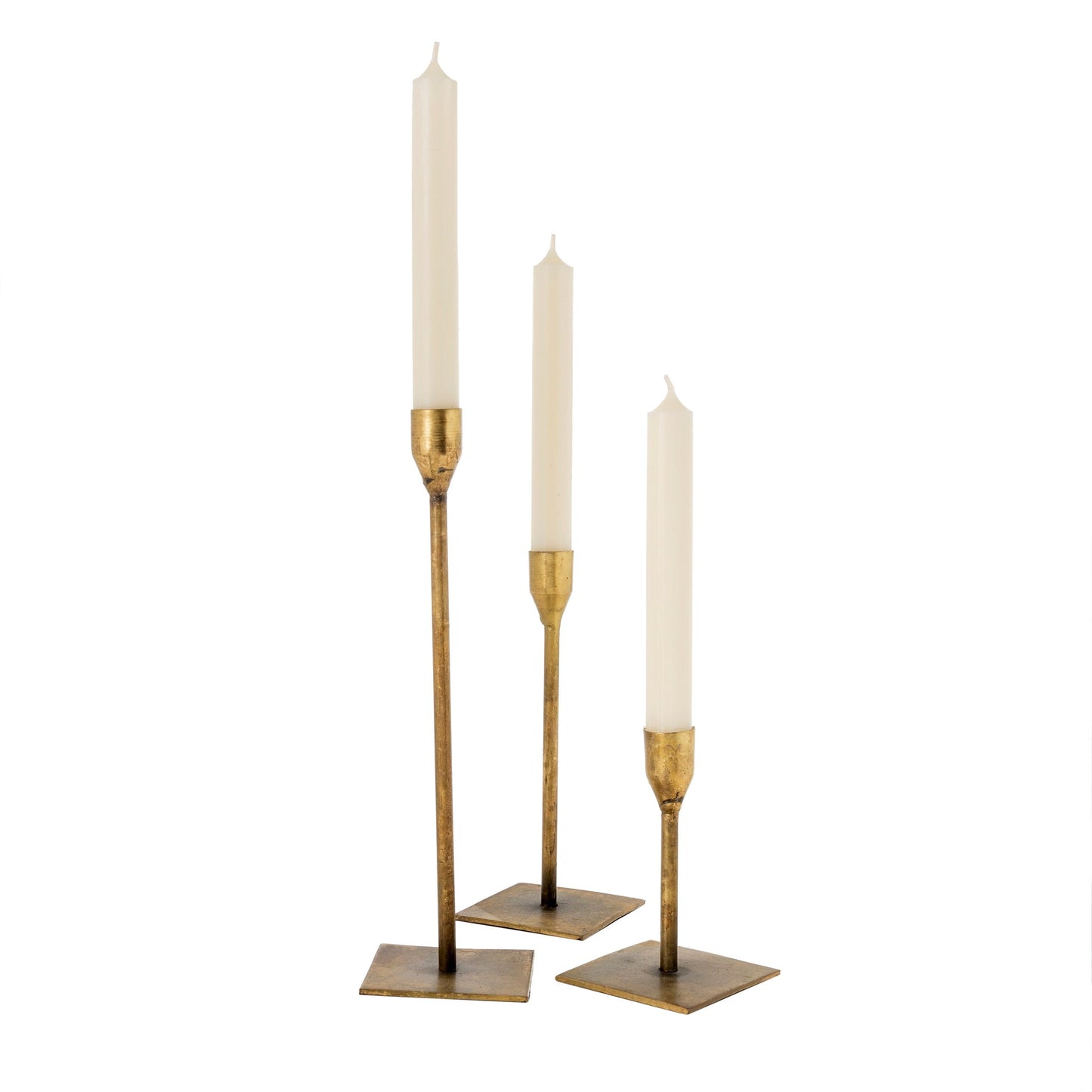 Rustic Gold Candlesticks