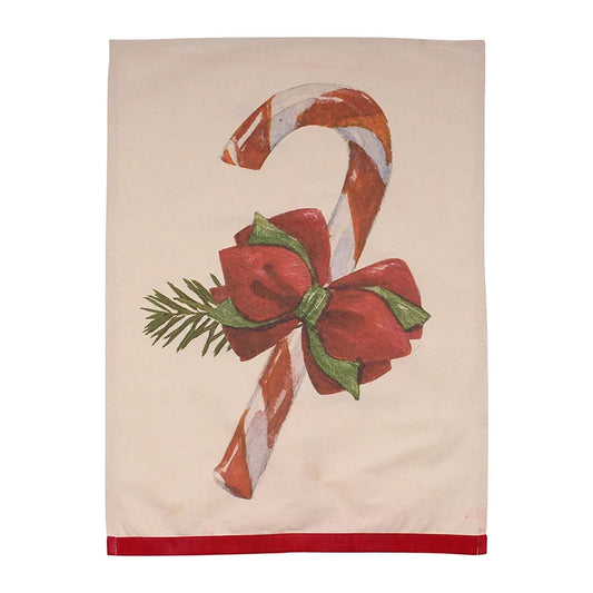 Vintage Christmas Towels Velvet Trim