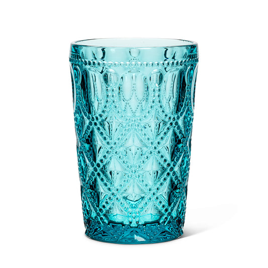 Turquoise Jewel & Bead Highball Glasses