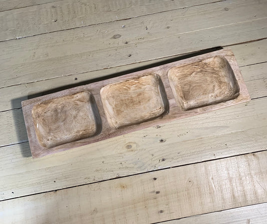 Wooden Trio Tray