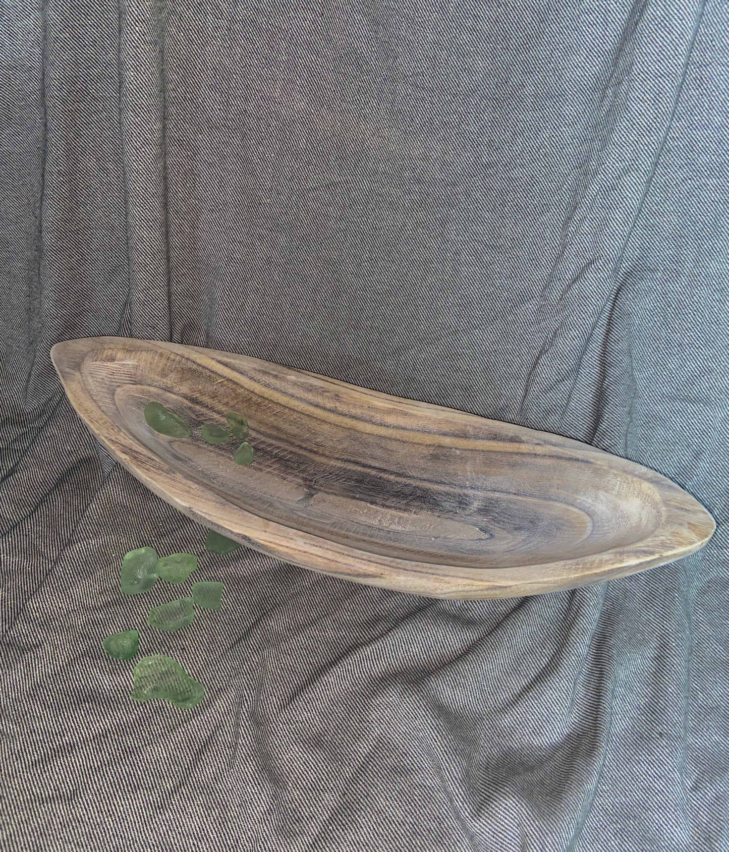 Wooden Oval Bowl