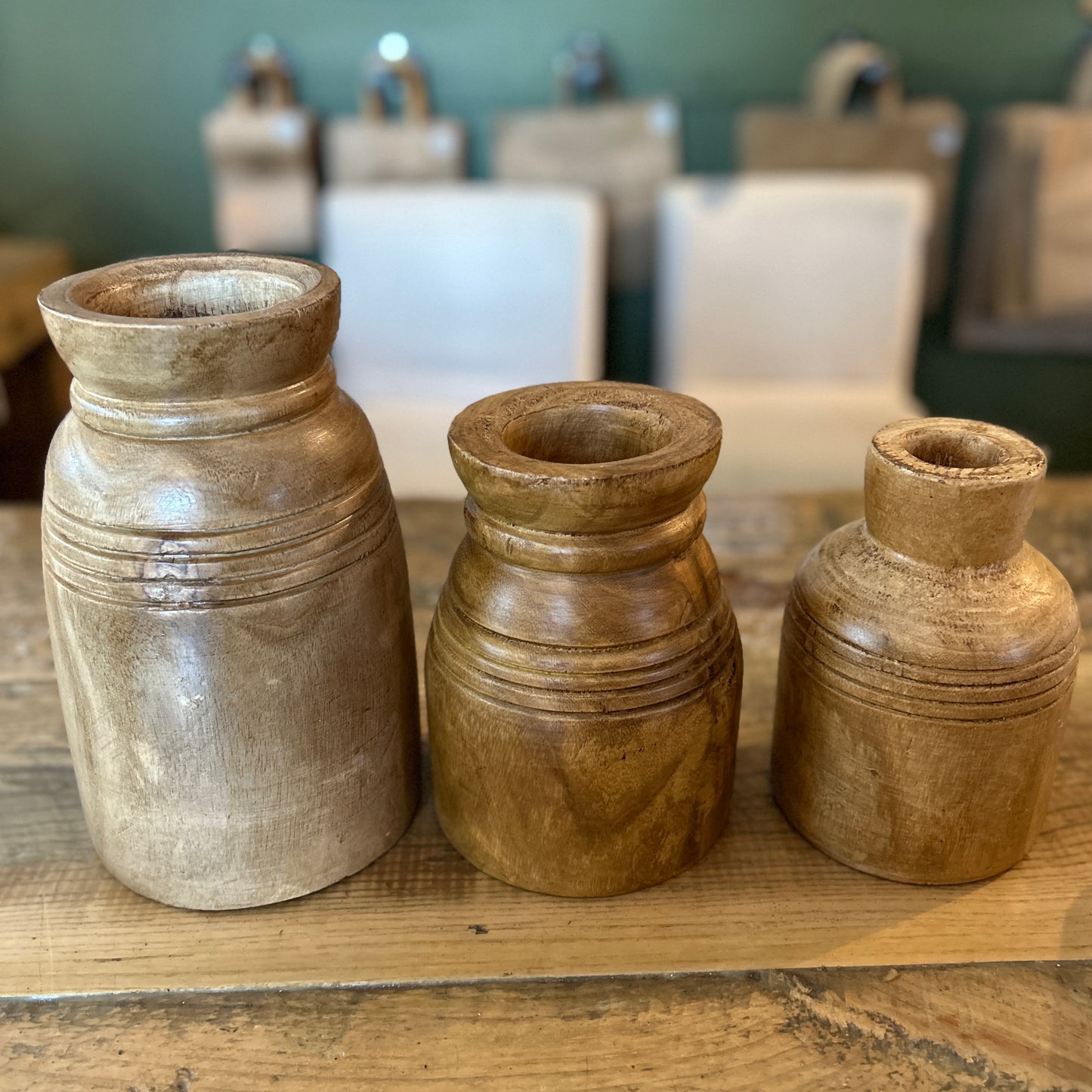 Wooden Vases