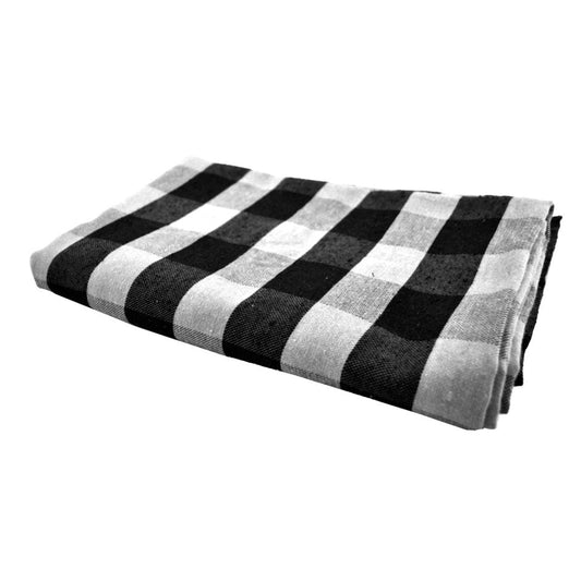 Tablecloth black and white plaid