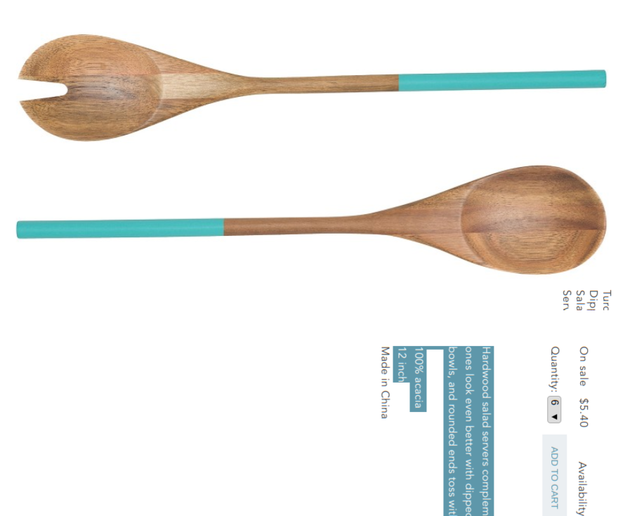 Salad Servers Hardwood