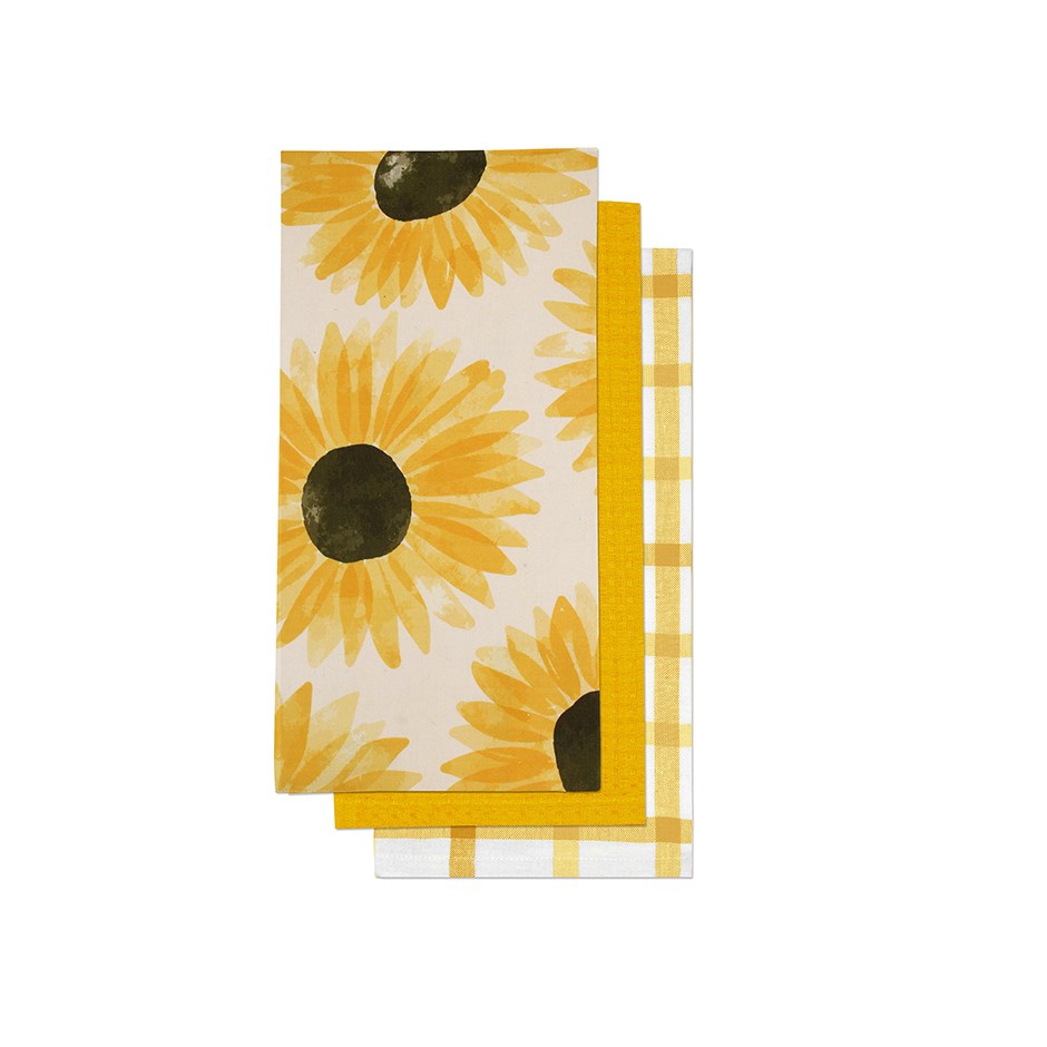 Sunflower Tea Towels - set of 3