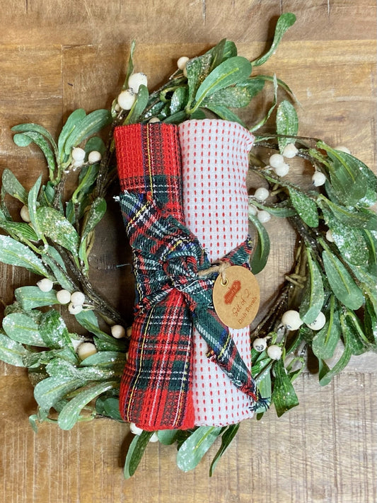 Set Plaid Tea Towels